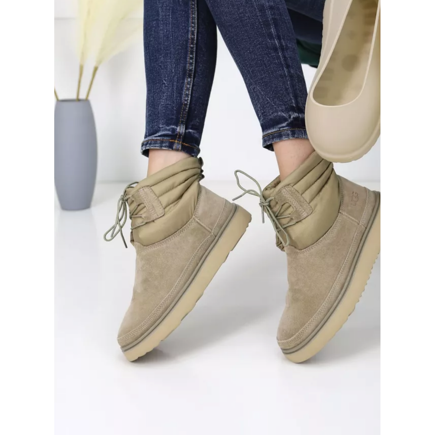 UGG Classic Mini Lace-Up Weather Dune