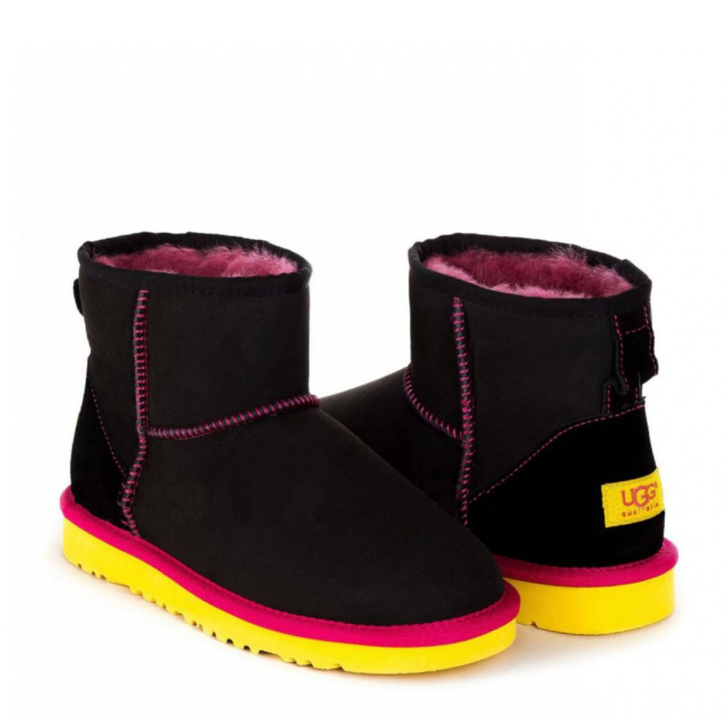 UGG Classic Mini II Black Yellow