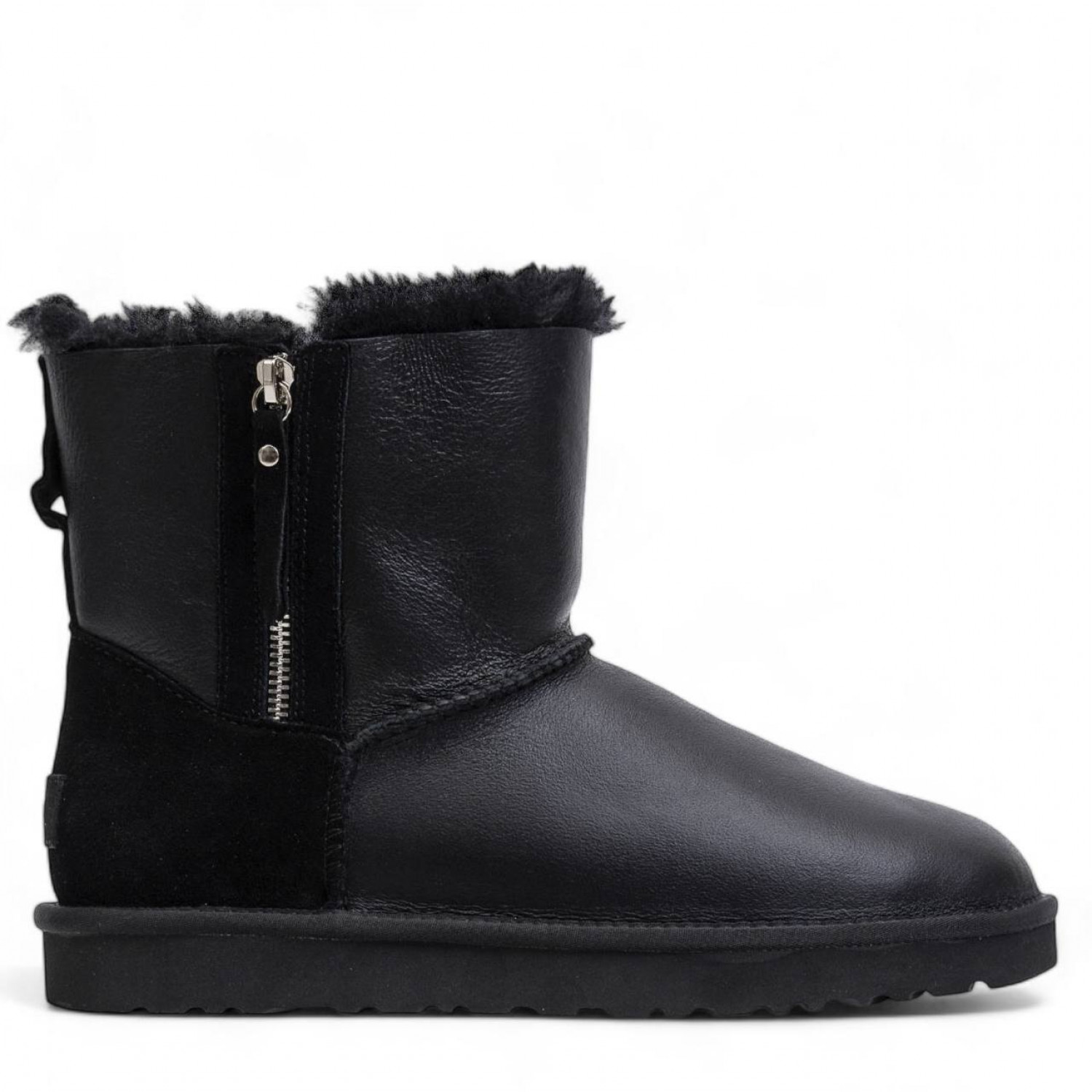 UGG Mens Classic Mini Double Zip Metallic Black 