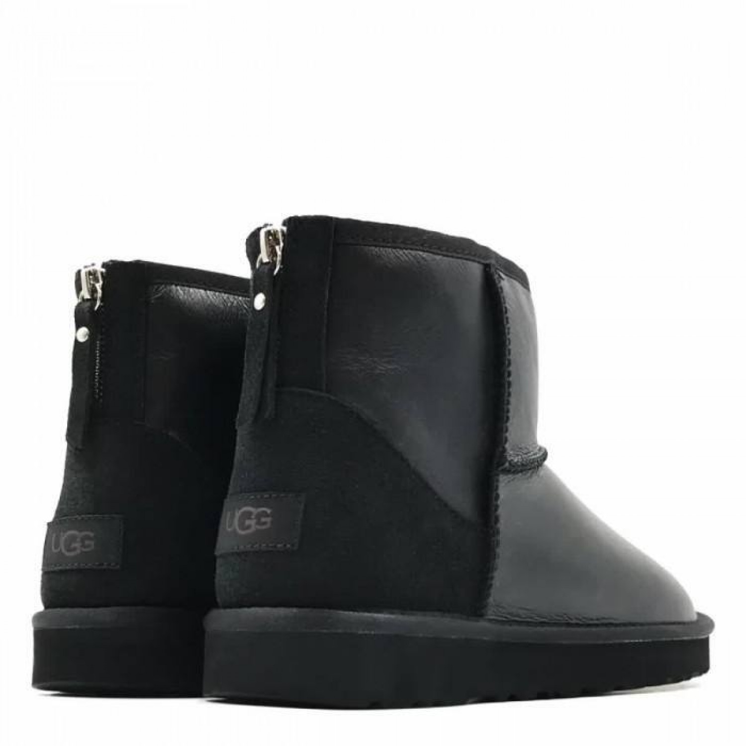 UGG Mens Classic Mini Zip Metallic Black 