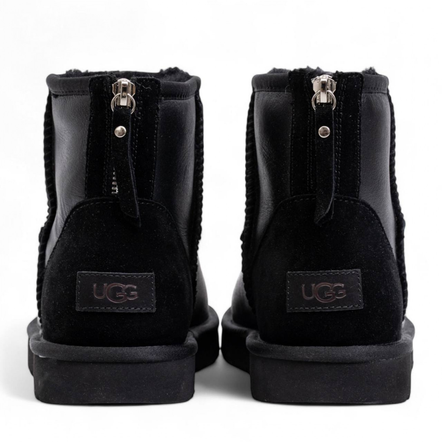 UGG Mens Classic Mini Zip Metallic Black 