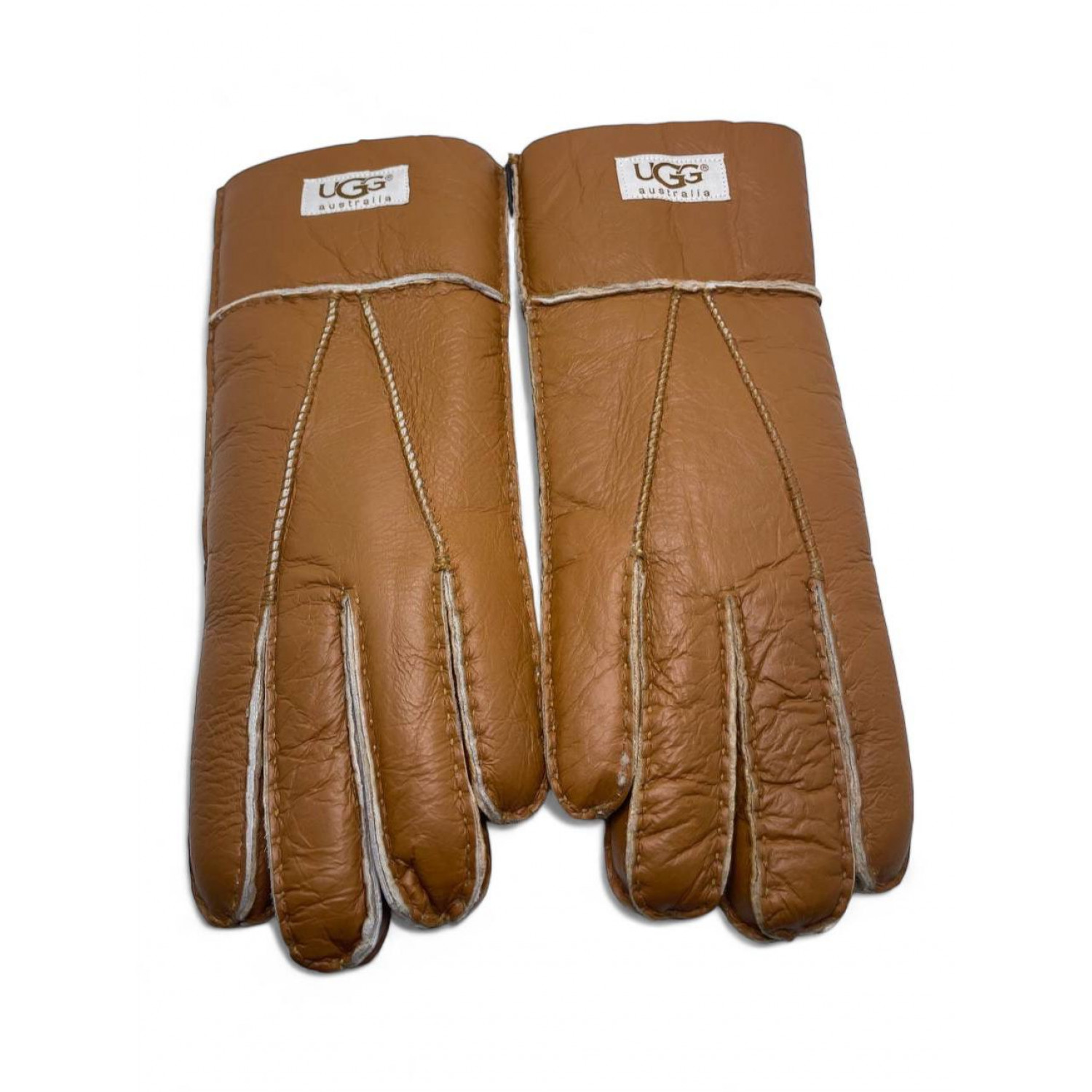 UGG Women's Sheepskin Glove Metallic Chestnut