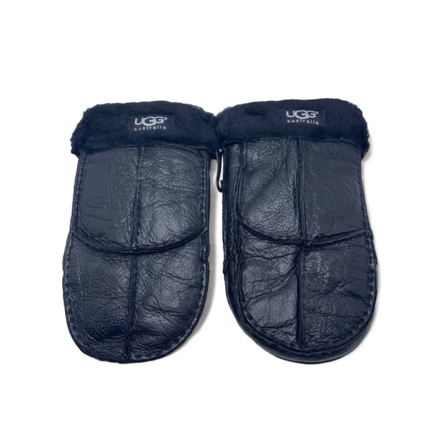 UGG Women's Sheepskin Mitten Metallic Black