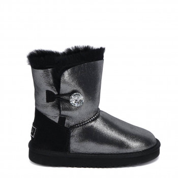 UGG Kids Bailey Button I Do Black 