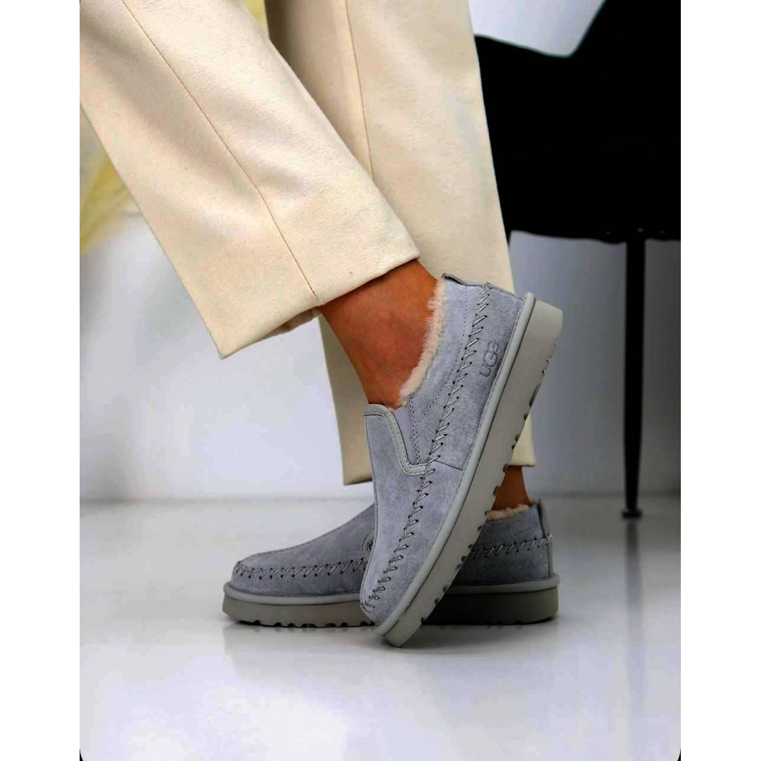 UGG Stitch Slip On Grey