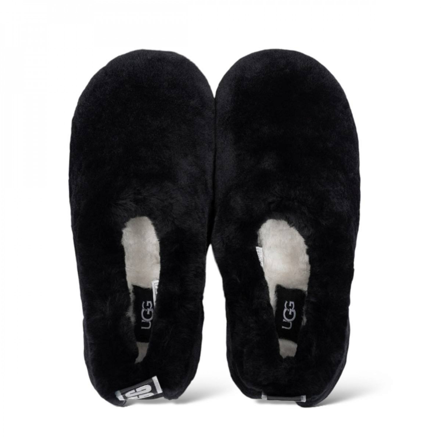 UGG Hailey Fluff Slippers Black