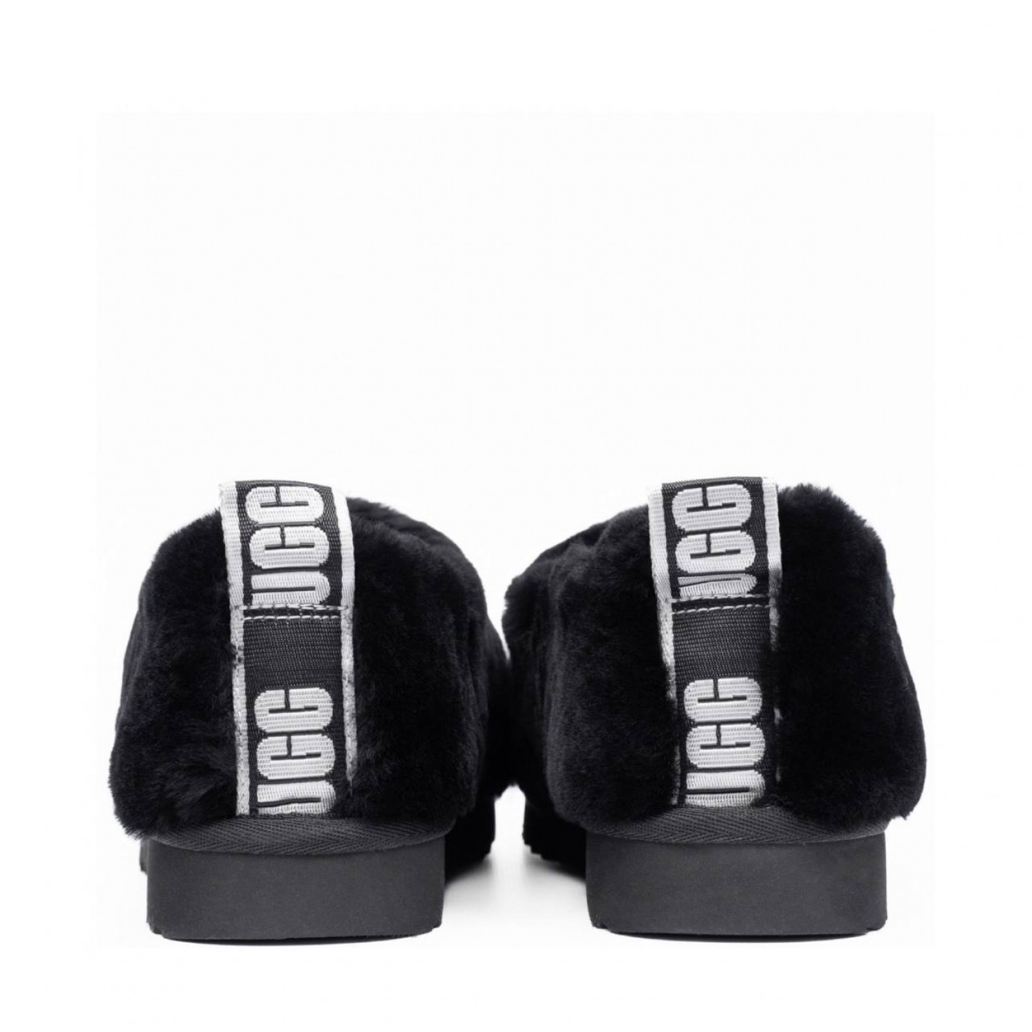 UGG Hailey Fluff Slippers Black