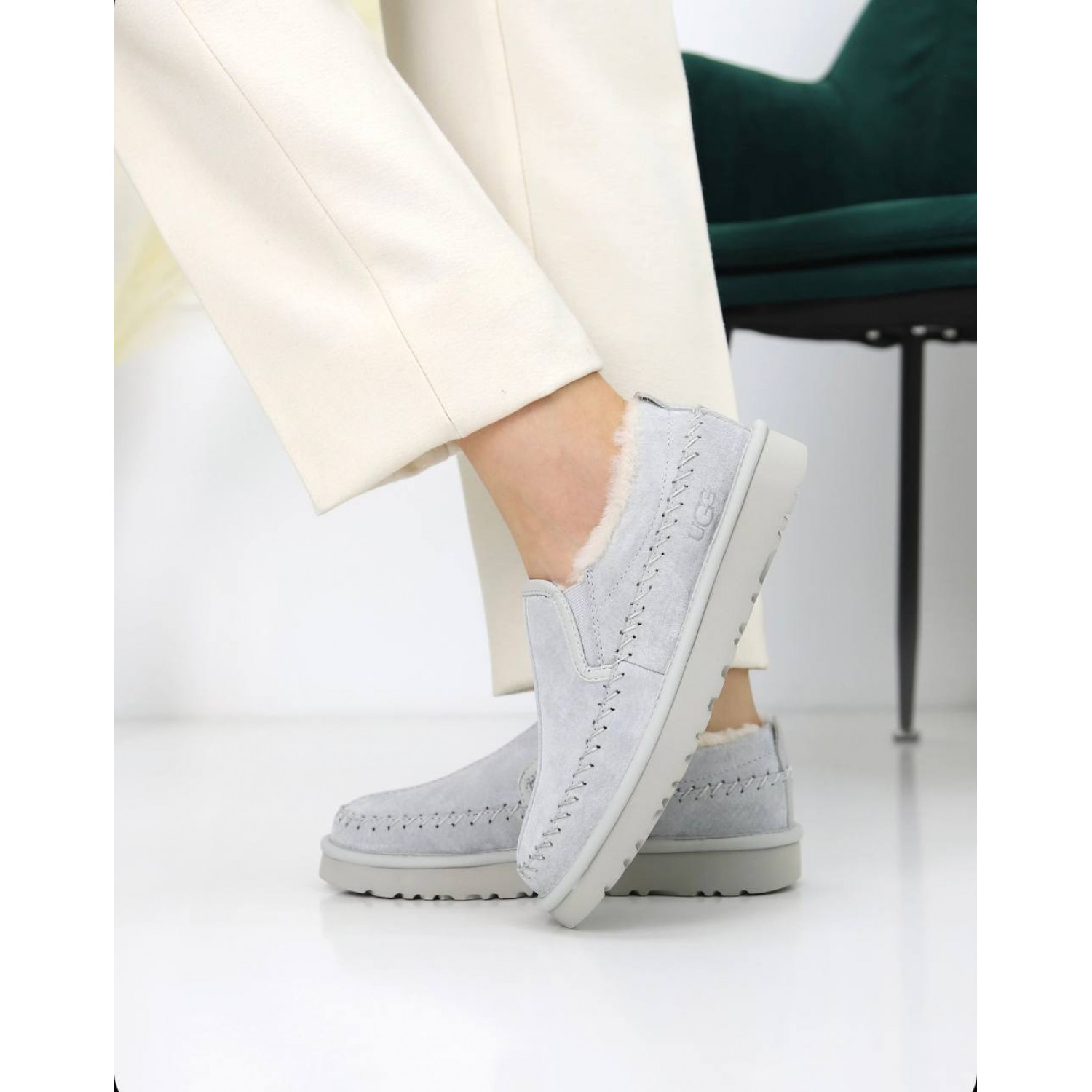 UGG Stitch Slip On Grey Violet
