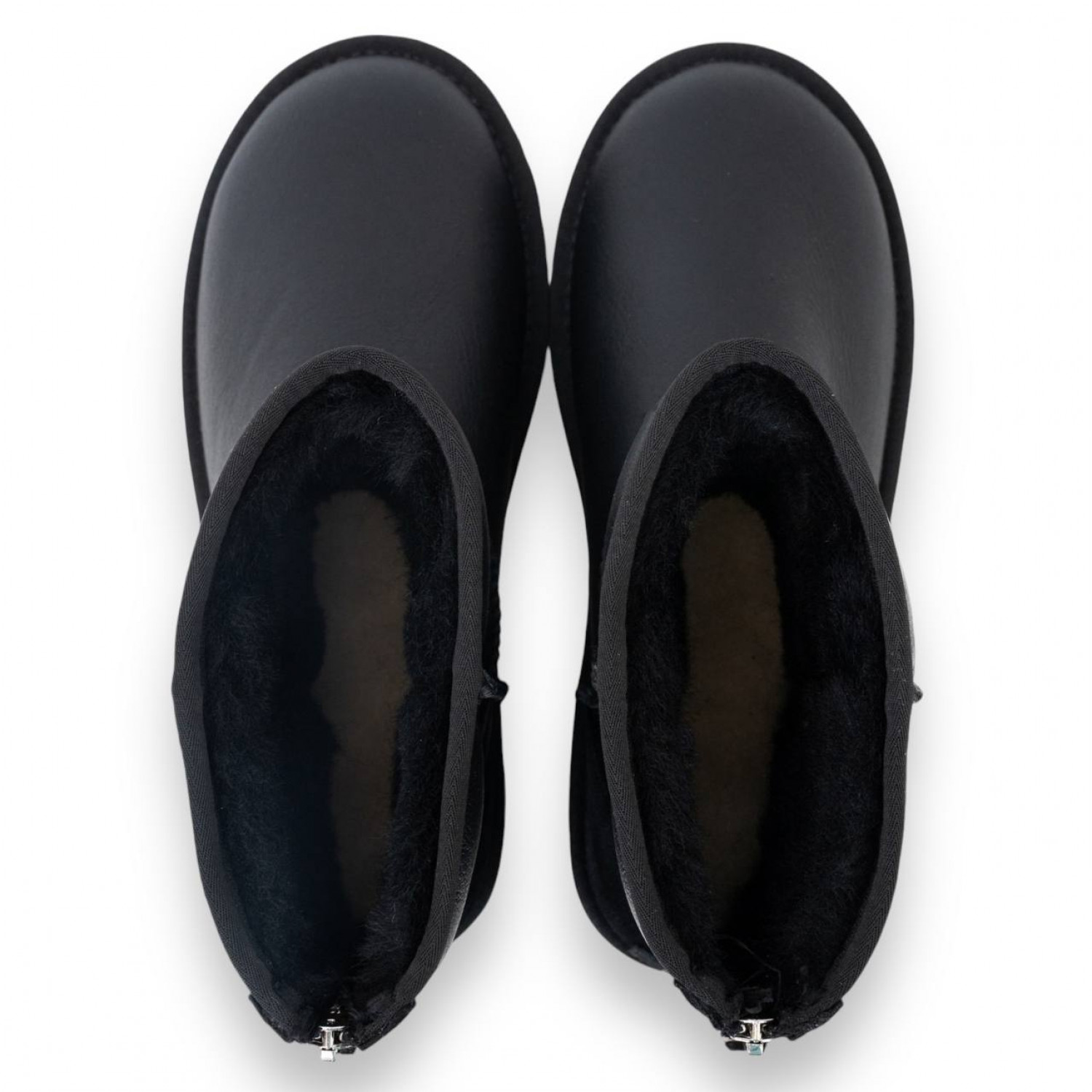 UGG Mens Classic Short Zip Metallic Black 