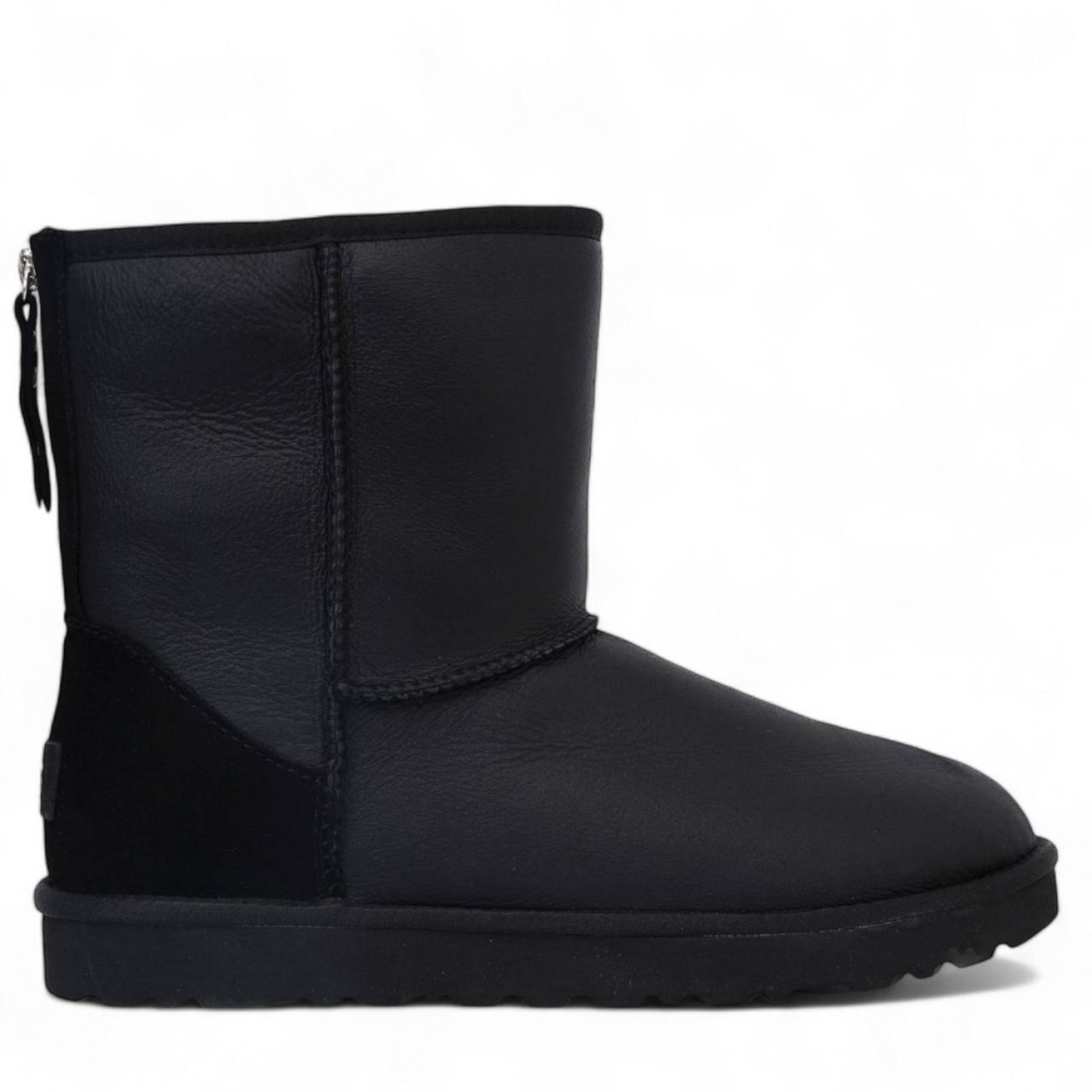 UGG Mens Classic Short Zip Metallic Black 