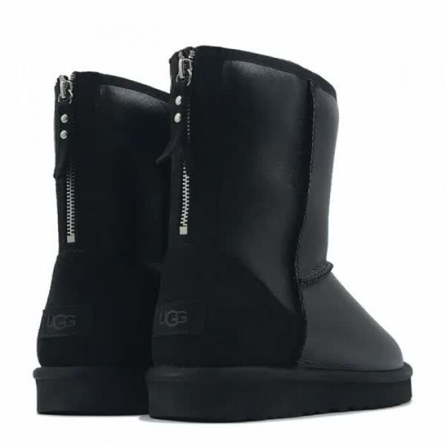 UGG Classic Short Zip Metallic Black