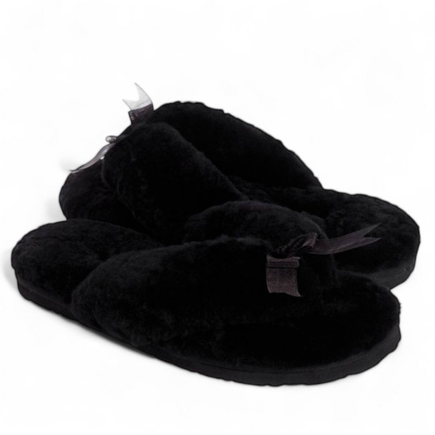 UGG Fluff Flip Flop Black