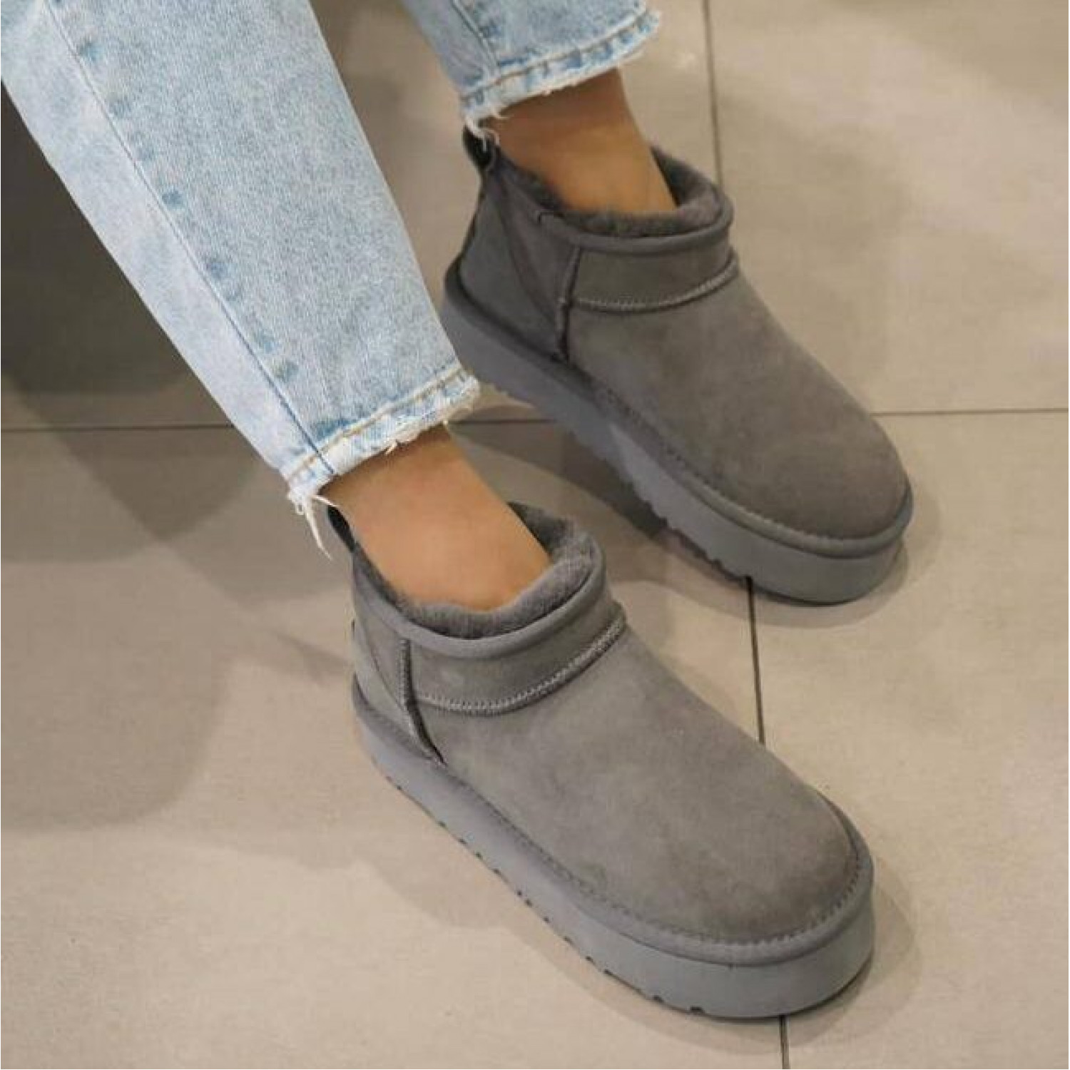 UGG Classic Ultra Mini Platform Grey